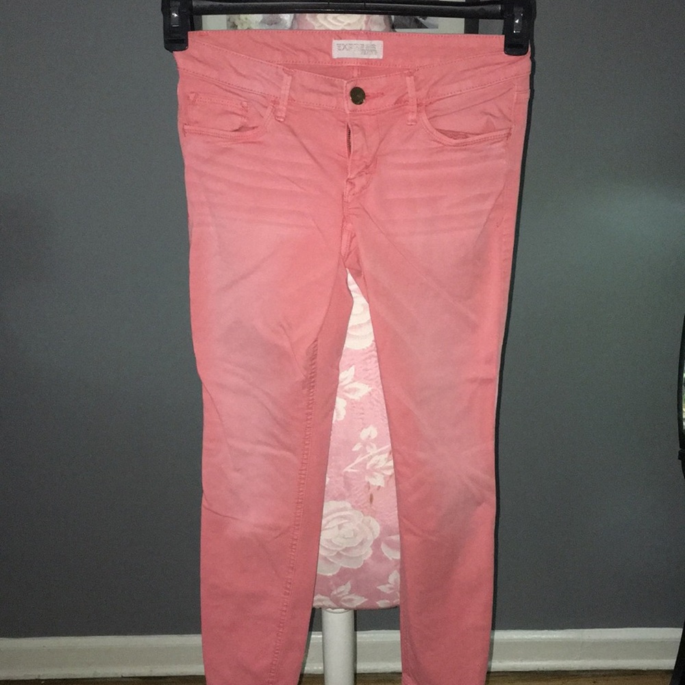 Pink express ankle jeans. Worn once. Size 4